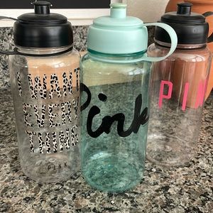 VS Pink water bottles